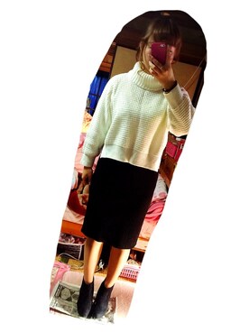 K.Megumiさんの「（GU）ニットペンシルスカート」を使ったコーディネート