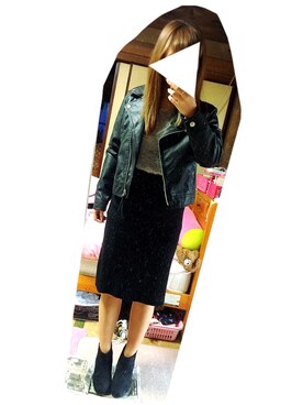 K.Megumiさんの「（GU）ニットペンシルスカート」を使ったコーディネート