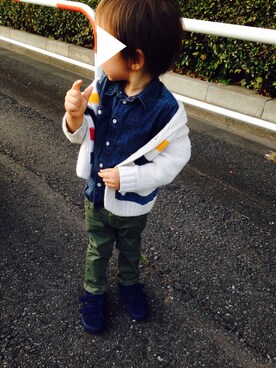 Rikuton✰さん（キッズ・90cm）の冬コーディネート