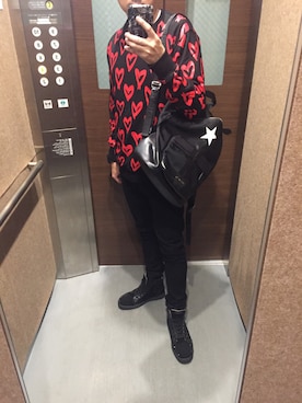 「DOLCE&GABBANA（ドルチェアンドガッバーナ）のアイテム（スウェット）」を使った、XXX-Tomo Cruiseさん（メンズ・50cm）の秋コーディネート