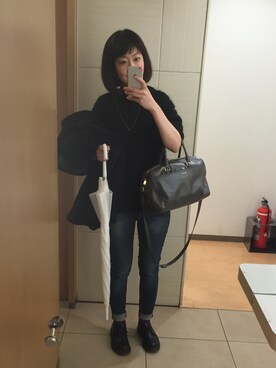 「hum（ハム）のアイテム」を使った、眉毛さん（レディース・169cm）の冬コーディネート