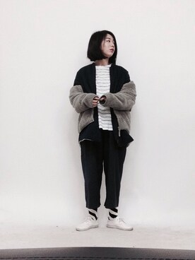 「SPAO（スパオ）のアイテム（その他アウター）」を使った、DORIDORINOLITERさん（レディース・160cm）の秋コーディネート