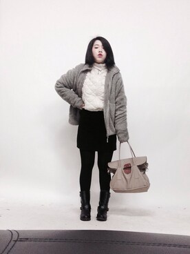 「SPAO（スパオ）のアイテム（その他アウター）」を使った、DORIDORINOLITERさん（レディース・160cm）の冬コーディネート