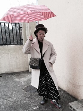 「daily look」｜「アイテム（つなぎ/オールインワン）」を使った、DORIDORINOLITERさん（レディース・160cm）の冬コーディネート