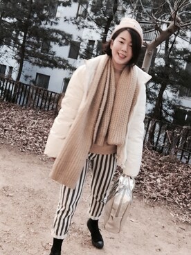 「daylife」｜DORIDORINOLITERさん（レディース・160cm）の冬コーディネート