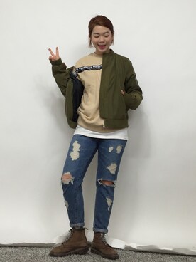 「FREIKNOCK（ フライノック）のアイテム」を使った、DORIDORINOLITERさん（レディース・160cm）の春コーディネート