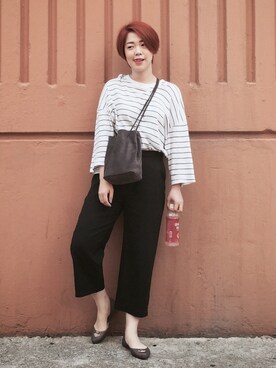「stripes」｜「アイテム（ビーチサンダル）」を使った、DORIDORINOLITERさん（レディース・160cm）の夏コーディネート