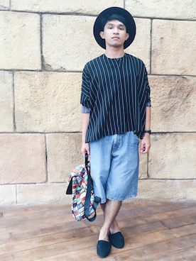 「TOPMAN（トップマン）のアイテム（帽子）」を使った、Fauzi Jafferiさん（メンズ・168cm）の春コーディネート