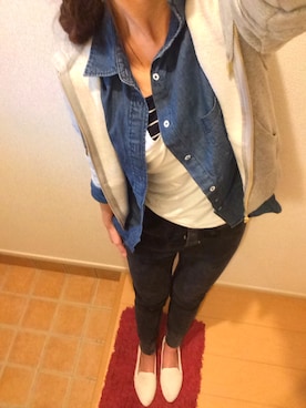 「YEVS（イーブス）のアイテム（キャミソール）」を使った、maaakkoさん（レディース・158cm）の春コーディネート