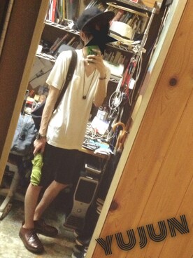 「SHAREEF（シャリーフ）のアイテム（キャップ）」を使った、yujunさん（メンズ・169cm）の夏コーディネート