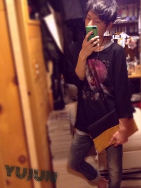 「SHAREEF（シャリーフ）のアイテム（バッグ）」を使った、yujunさん（メンズ・169cm）の夏コーディネート
