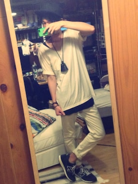 「SHAREEF（シャリーフ）のアイテム（キャップ）」を使った、yujunさん（メンズ・169cm）の夏コーディネート