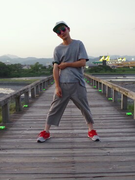 「ELNEST（エルネスト）のアイテム」を使った、ⅢⅨⅥⅨさん（メンズ・172cm）の夏コーディネート