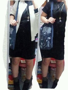 「アイテム（アクセサリー、パープル系）」を使った、ﾅ ﾂ ｵ ﾝさん（レディース・158cm）の秋コーディネート