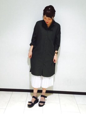 「ORiental TRaffic(ORiental TRaffic)」｜「アイテム（シャツワンピース）」を使った、narumiさん（レディース・168cm）の春コーディネート