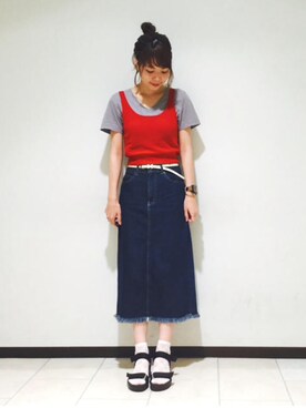 「ORiental TRaffic（オリエンタルトラフィック）の【再値下げ！SALE 50%OFF】【スポーツ系サンダル人気No1！】★スポーツサンダル★5203（サンダル）」を使った、narumiさん（レディース・168cm）の夏コーディネート