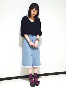 「ORiental TRaffic（オリエンタルトラフィック）の【再値下げ！SALE 50%OFF】【スポーツ系サンダル人気No1！】★スポーツサンダル★5203（サンダル）」を使った、narumiさん（レディース・168cm）の夏コーディネート