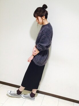 narumiさんの「WOMEN メリノブレンドリブスカート」を使ったコーディネート