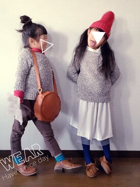 NRさん（キッズ・110cm）の冬コーディネート