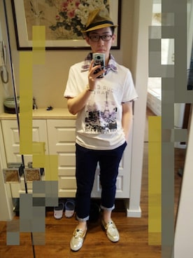 「HELLY HANSEN（ヘリーハンセン）のアイテム（シューズ）」を使った、最优の骑士.Erickさん（メンズ・174cm）の夏コーディネート