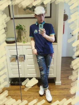 「HELLY HANSEN（ヘリーハンセン）のアイテム（シューズ）」を使った、最优の骑士.Erickさん（メンズ・174cm）の夏コーディネート