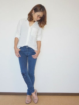 「アイテム（レインシューズ）」を使った、akiさん（レディース・151cm）の秋コーディネート