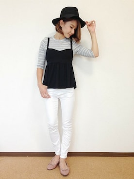 「アイテム（レインシューズ）」を使った、akiさん（レディース・151cm）の秋コーディネート