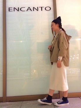 「AZUL ENCANTO（アズールエンカント）のアイテム（その他アウター）」を使った、ayuさん（レディース・162cm）の冬コーディネート