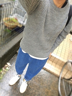 「ラコステ」｜「アイテム（ハンチング/ベレー帽）」を使った、Kenjiさん（メンズ・174cm）の春コーディネート