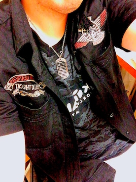 「VANSON（ヴァンソン）のアイテム（ブルゾン）」を使った、takuさん（メンズ・165cm）の春コーディネート