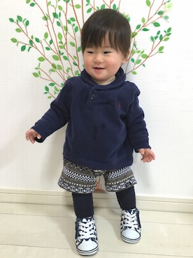 「レギンスコーデ」｜「アイテム（その他）」を使った、tⅲ♥︎brothersさん（キッズ・60cm）の冬コーディネート
