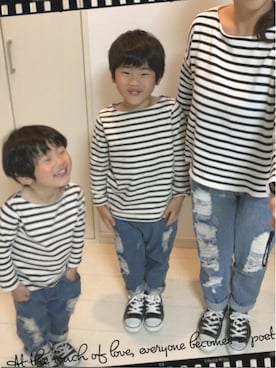 「mystic（ミスティック）のアイテム」を使った、tⅲ♥︎brothersさん（キッズ・110cm）の春コーディネート