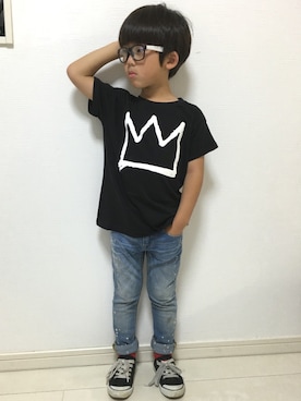 tⅲ♥︎brothersさん（キッズ・110cm）の夏コーディネート