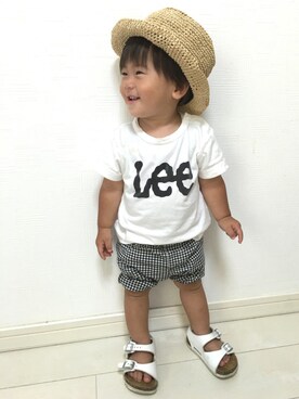 「切り絵プリント」｜tⅲ♥︎brothersさん（キッズ・70cm）の夏コーディネート