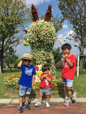 「遊園地」｜「アイテム（その他）」を使った、tⅲ♥︎brothersさん（キッズ・110cm）の夏コーディネート