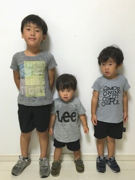 「三兄弟」｜「アイテム（その他）」を使った、tⅲ♥︎brothersさん（キッズ・110cm）の夏コーディネート