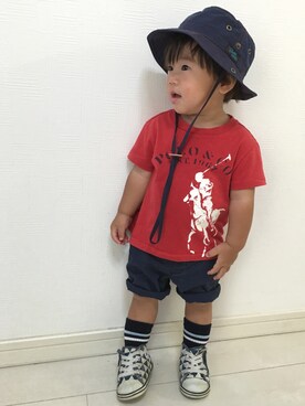 tⅲ♥︎brothersさん（キッズ・70cm）の秋コーディネート