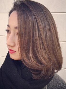 「theory（セオリー）のアイテム（その他アウター）」を使った、Mao Shimomiseさん（レディース・162cm）の冬コーディネート