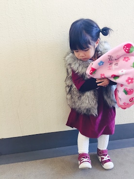 「OLD NAVY（オールドネイビー）のアイテム（その他アウター）」を使った、koha+さん（キッズ・90cm）の秋コーディネート