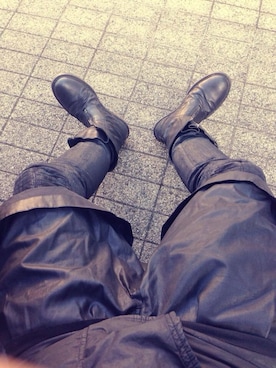 「Rick Owens（リックオウエンス）のアイテム（その他アウター）」を使った、박성준さん（メンズ・180cm）の秋コーディネート