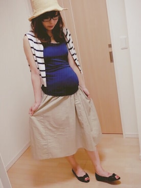 「9ヶ月」｜「アイテム（アクセサリー）」を使った、あちさん（レディース・164cm）の夏コーディネート