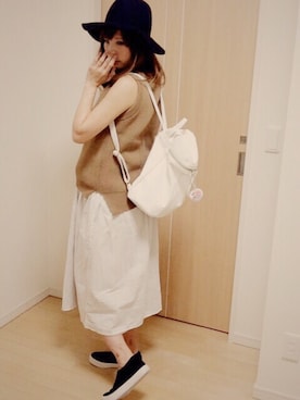 「9ヶ月」｜「アイテム（アクセサリー）」を使った、あちさん（レディース・164cm）の夏コーディネート