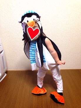 「アイテム（つなぎ/オールインワン、ホワイト系）」を使った、心夢花さん（キッズ・70cm）の秋コーディネート