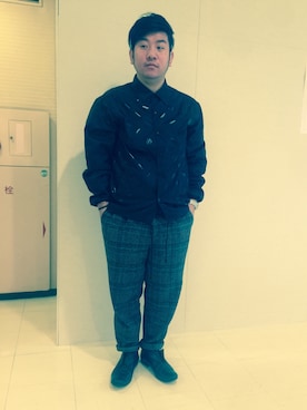 「NUMBER (N)INE（ナンバーナイン）のアイテム（ドレスシューズ）」を使った、Kouichicさん（メンズ・170cm）の冬コーディネート