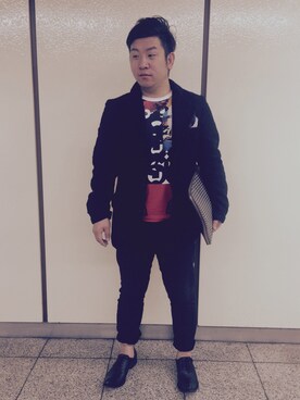 「COMME des GARCONS（コムデギャルソン）のアイテム（ダウンジャケット/コート）」を使った、Kouichicさん（メンズ・170cm）の春コーディネート