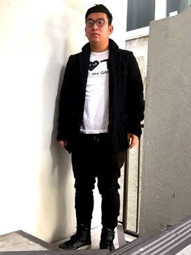 「COMME des GARCONS（コムデギャルソン）のアイテム（ダウンジャケット/コート）」を使った、Kouichicさん（メンズ・170cm）の秋コーディネート