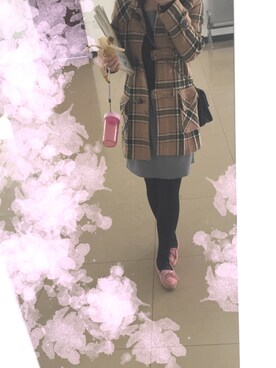 「アイテム（ダッフルコート）」を使った、ivyminiさん（レディース・158cm・10代）の春コーディネート