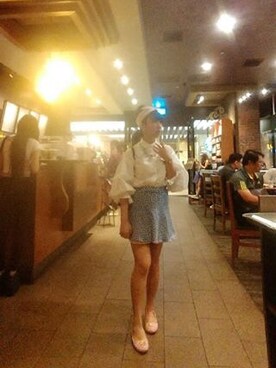 「Charlotte Olympia（シャーロットオリンピア）のアイテム（バレエシューズ）」を使った、韋耀婷Pinky小兔喵さん（レディース・158cm）の秋コーディネート