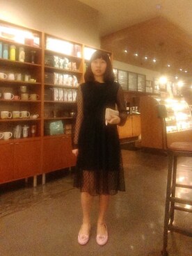 「Charlotte Olympia（シャーロットオリンピア）のアイテム（ワンピース/ドレス）」を使った、韋耀婷Pinky小兔喵さん（レディース・158cm）の秋コーディネート