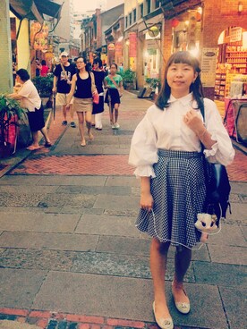 「Charlotte Olympia（シャーロットオリンピア）のアイテム（その他シューズ）」を使った、韋耀婷Pinky小兔喵さん（レディース・158cm）の秋コーディネート
